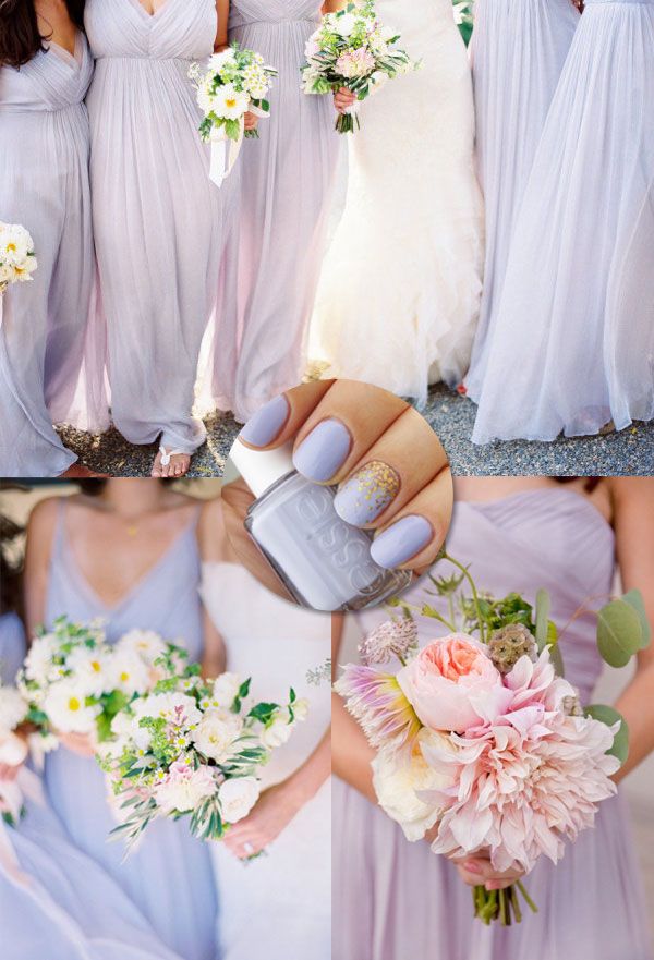 purple pastel bridesmaids sotheadventurebegins.com